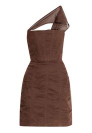 DSQUARED2 one-shoulder mini dress - Braun