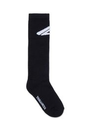 DSQUARED2 KIDS intarsia-knit logo socks - Schwarz