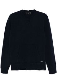 DSQUARED2 Pullover mit Beuteltasche - Blau