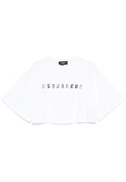 DSQUARED2 T-Shirt im Cropped-Design - Weiß