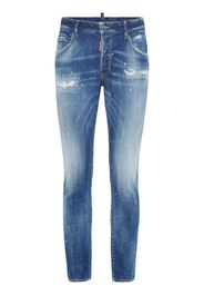 DSQUARED2 Tapered-Hose im Distressed-Look - Blau