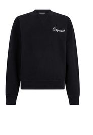 DSQUARED2 Sweatshirt mit Rundhalsausschnitt - Schwarz