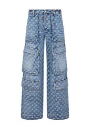 DSQUARED2 Hose mit Logo-Print - Blau