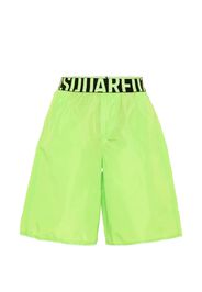 DSQUARED2 KIDS logo-waistband swim shorts - Grün