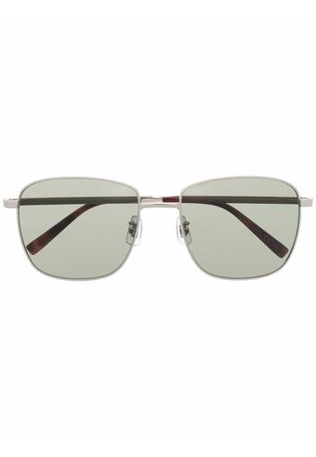 Dunhill Sonnenbrille mit eckigem Gestell - Silber