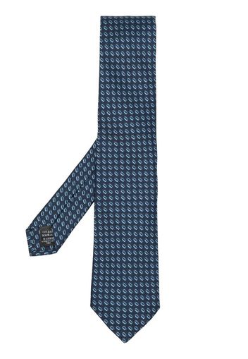 Dunhill abstract-print silk tie - Blau