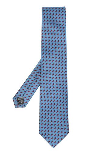 Dunhill abstract-print silk tie - Blau