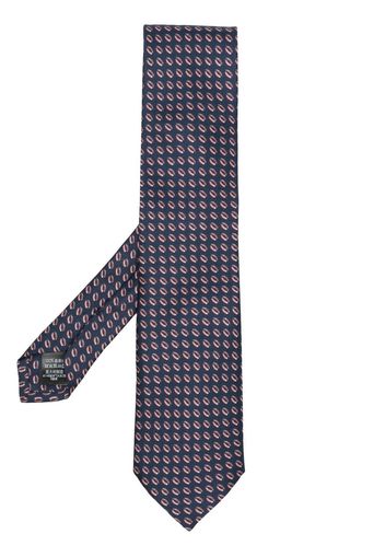 Dunhill abstract-print silk tie - Blau