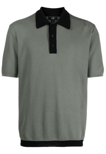 Dunhill three-tone cotton polo shirt - Grün