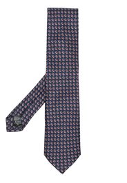 Dunhill abstract-print silk tie - Blau