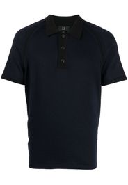 Dunhill short raglan-sleeve wool polo shirt - Blau