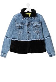 DUOltd Zweifarbige Jeansjacke - Blau