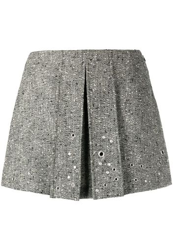 Durazzi Milano rivet-detail pleated mini skirt - Grau