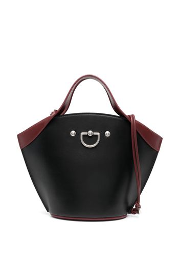 Durazzi Milano two-tone leather tote bag - Schwarz