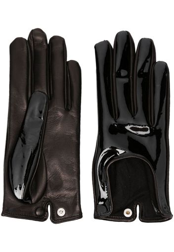 Durazzi Milano glossy-finish gloves - Schwarz