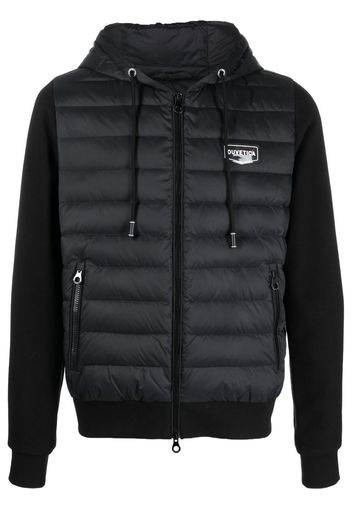 Duvetica logo-patch quilted jacket - Schwarz