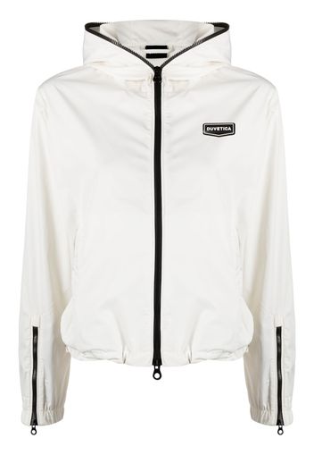 Duvetica logo-patch hooded jacket - Weiß