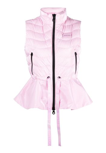 Duvetica peplum-hem quilted down vest - Rosa