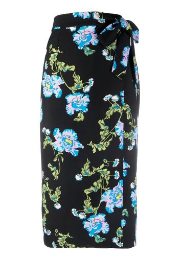 DVF Diane von Furstenberg floral-print midi skirt - Schwarz