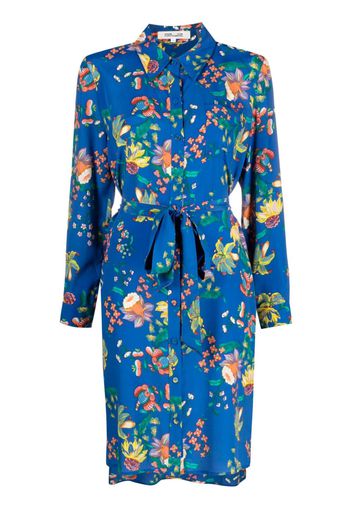 DVF Diane von Furstenberg floral-print midi dress - Blau