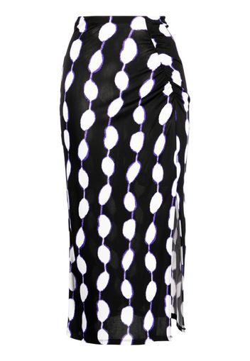 DVF Diane von Furstenberg Cybele graphic-print midi skirt - Schwarz