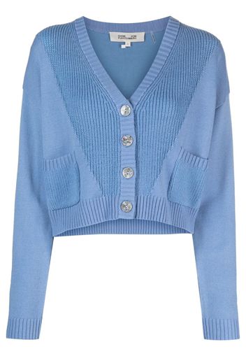 DVF Diane von Furstenberg Paulette cropped cardigan - Blau