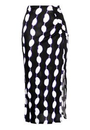 DVF Diane von Furstenberg Cybele graphic-print midi skirt - Schwarz