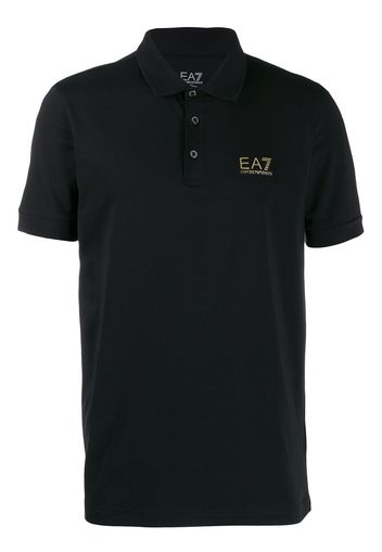 Ea7 Emporio Armani Poloshirt mit Logo - Schwarz