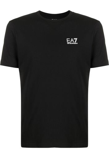 Ea7 Emporio Armani T-Shirt mit Logo-Print - Schwarz