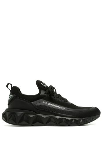 Ea7 Emporio Armani logo-print lace-up sneakers - Schwarz