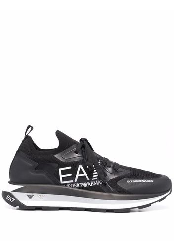 Ea7 Emporio Armani logo-print low-top sneakers - Schwarz