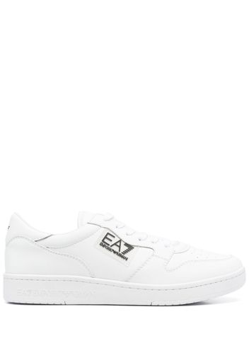 Ea7 Emporio Armani logo-print lace-up trainers - Weiß