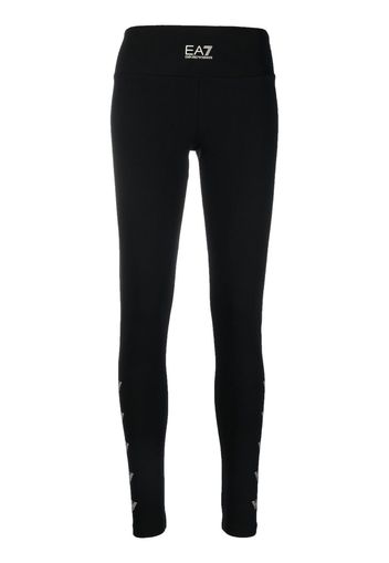 Ea7 Emporio Armani logo-print leggings - Schwarz