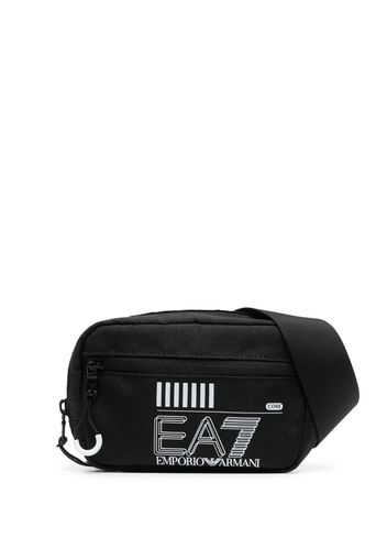 Ea7 Emporio Armani Gürteltasche mit Logo-Print - Schwarz