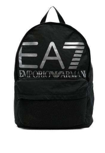 Ea7 Emporio Armani logo print backpack - Schwarz