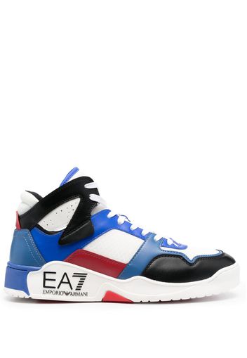 Ea7 Emporio Armani colour-block high-top sneakers - Weiß