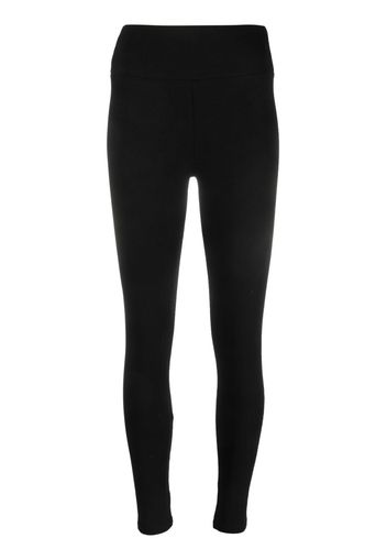 Ea7 Emporio Armani logo-print cotton leggings - Schwarz