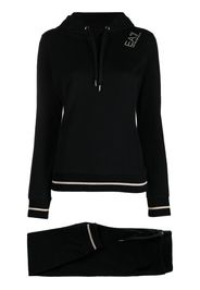 Ea7 Emporio Armani stripe-trim tracksuit - Schwarz