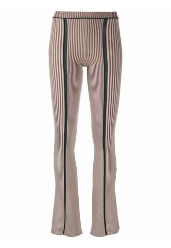 Eckhaus Latta Gestreifte Leggings - Nude