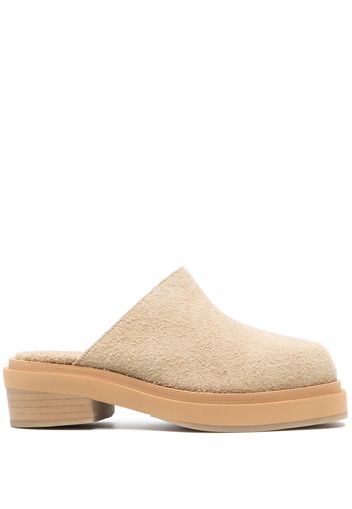 Eckhaus Latta Zoe square-toe mules - Nude