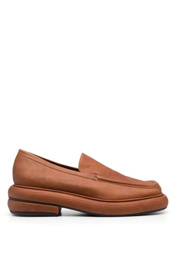 Eckhaus Latta Stacked slip-on suede loafers - Braun