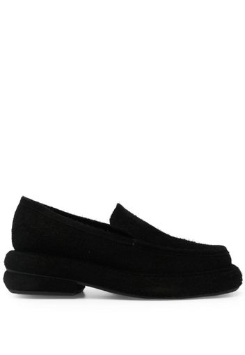 Eckhaus Latta Stacked slip-on suede loafers - Schwarz