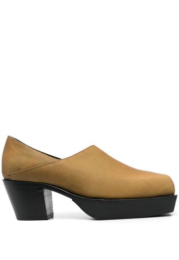 Eckhaus Latta 60mm square-toe cowboy clogs - Grün