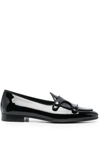 Edhen Milano almond-toe patent loafers - Schwarz