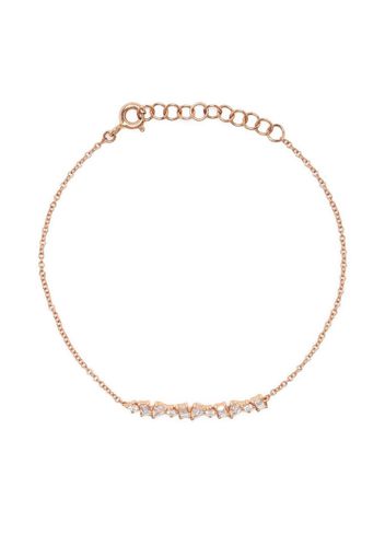 Ef Collection 14kt rose gold diamond bar bracelet - Rosa