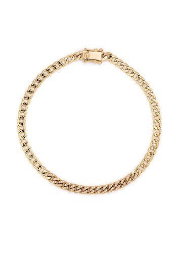 Ef Collection 14kt yellow gold diamond curb chain bracelet