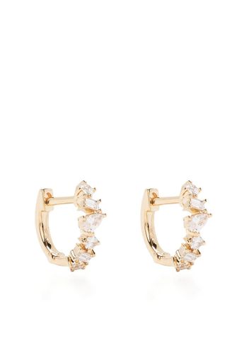 Ef Collection 14kt yellow gold huggie earring