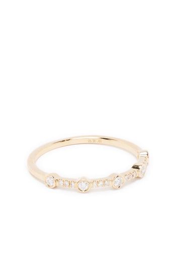 Ef Collection 14kt yellow gold diamond stack ring