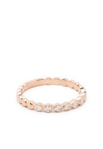 Ef Collection 14kt rose gold diamond stack ring - Rosa