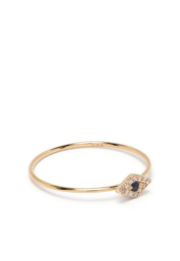 Ef Collection 14kt yellow gold Evil Evil diamond and sapphire ring